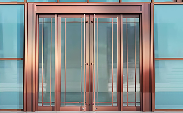 奎屯玻璃地弹门